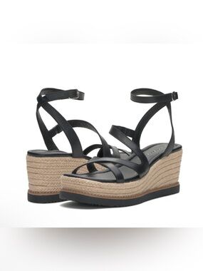 🚨Lucky Brand Caroline Espadrille Wedge Sandals | Sz. 9.5M | Black (NWB)